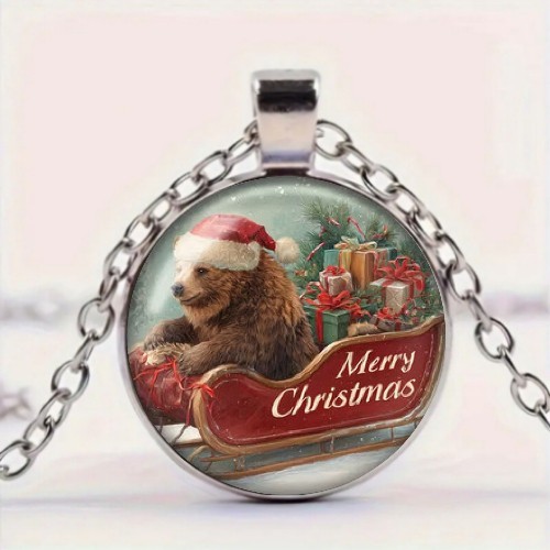 Christmas santa bear - christmas,