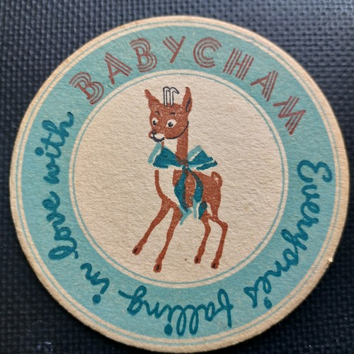 Babycham beer mat - babycham, mat.