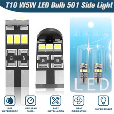 Canbus Error Free Led Light Side marker Lamp T10 24 LED Bulbs W5W 4014 White Car