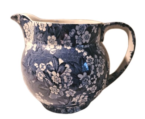 Vintage jug blue white - vintage, &