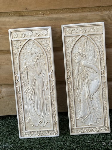 Pair art nouveau style relief - pair,