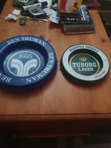 Two pub ashtrays vintage - two,