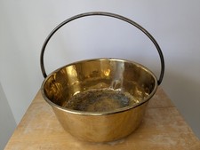 Large Antique Brass Fireside Coal Bucket