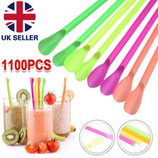 1100 PCS Reusable Spoon Straws