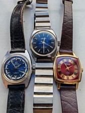 Working Vintage Mechanical Watches Sekonda, Titus, Lanco Wind Up Watches
