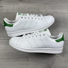 Adidas Stan Smith Leather Trainers ‘White / Green’ - Size UK 12.5 / EU 48