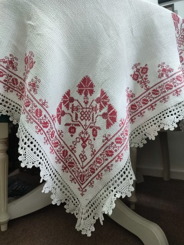 Vintage french rouge cross - rouge,