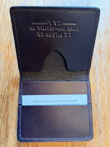 Filson leather card cash - leather, card/cash