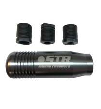 STR Universal Aluminium Car Gear Shift Knob with 8mm, 10mm & 12mm Adaptor, Grey