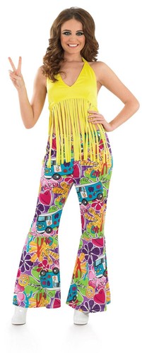 1960s ladies yellow hippie - ladies,