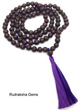BUDDHIST ROSEWOOD Fair Trade OM MANTRA BUDDHA MALA BEADS 108 MEDITATION NECKLACE