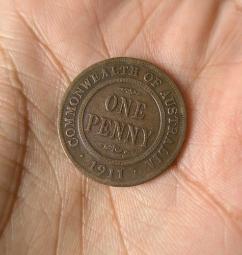 1911 australia one penny - 1911,