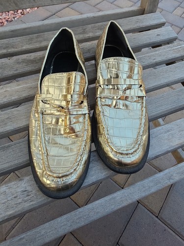 Zara women gold shoes - women,