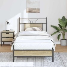 vidaXL Sonoma Oak Single Bed
