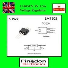 5 x Genuine ST L7805CV L7805