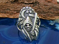 Skull Grim Reaper Ring 925
