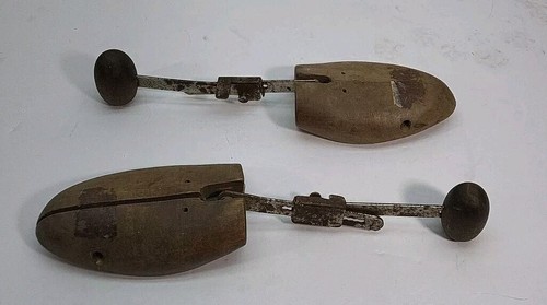 Vintage wooden shoe trees - shoe,