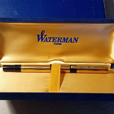 Waterman Torsade Gold Plated Rollerball Pen  - Made in France Boxed