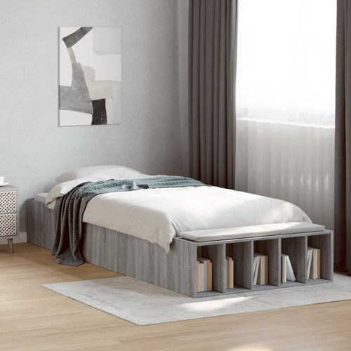 Bed frame grey sonoma - bed,