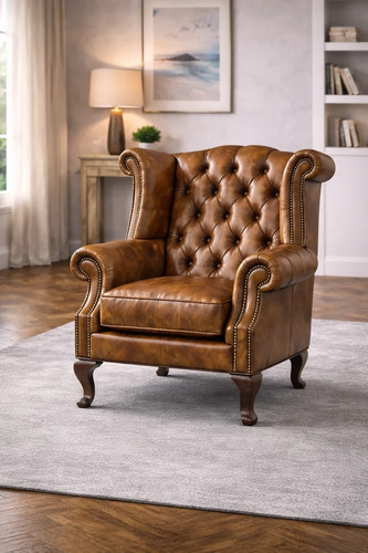 Antique chesterfield wingback - antique,