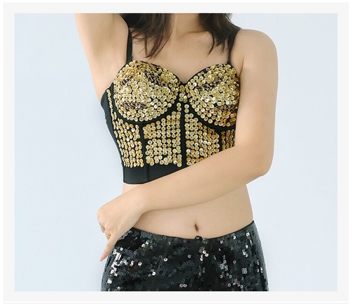 Belly dance sequin beaded bra - belly,