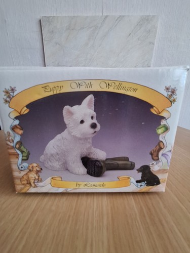 Westie puppy with wellington - puppy,
