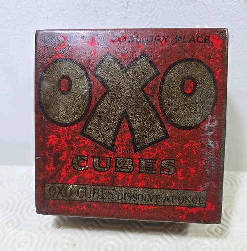 Vintage 1950 oxo cube - 1950's, tin