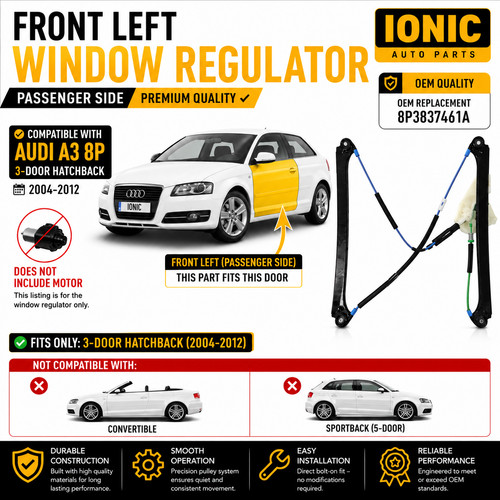 Front left window regulator - front,