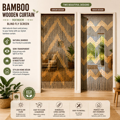 Bamboo wooden beaded - beaded, door