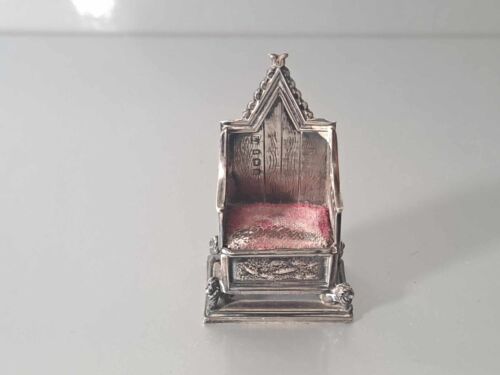 Solid silver throne - , pin