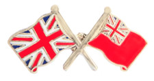 Merchant Navy Red Ensign & United Kingdom Friendship Pin Badge