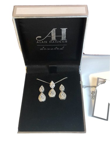 Pear shape jewellery - set, cz
