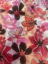 Pink Floral Lycra Material