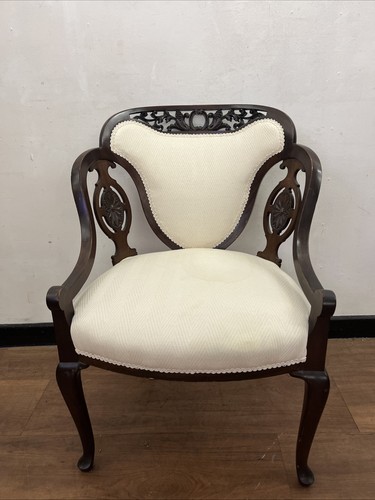 Antique mahogany elbow chair - antique,