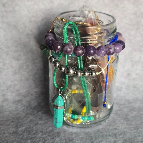 Jewelry jar items of - jar,