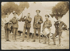 Military WW1 - Devonshire regiment in camp 1916 RP postcard