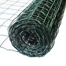 The Mesh Company PVC Coated Green Mesh Fencing | 1 x 20m Roll Heavy 100mm Hole