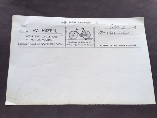Rare 1923 mizen westend - j.w.mizen,