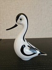 Langham glass bird paperweight - duck, boxed