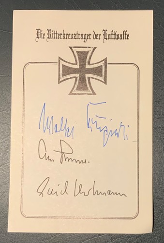 Wwii luftwaffe aces signed - wwii, (3)