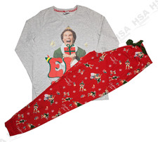 Ladies Elf Christmas Pyjama Set, Nightwear Long sleeve Top and Bottoms Xmas Gift