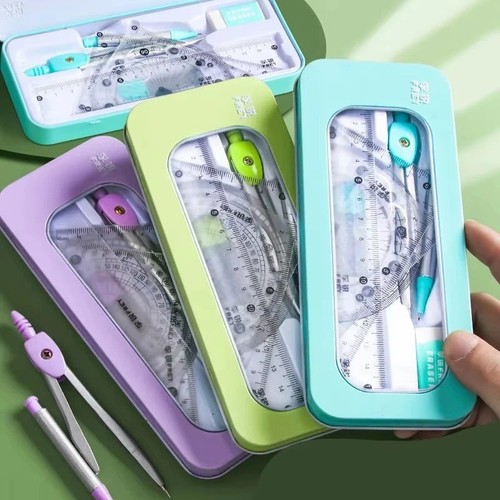 Compass set pcs ruler - -,