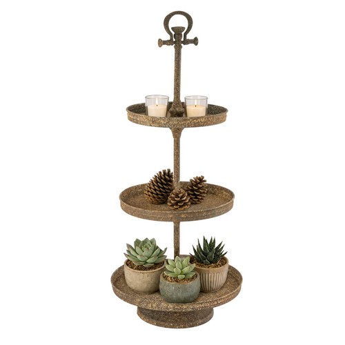 Vintage cast iron tiered - vintage, tray