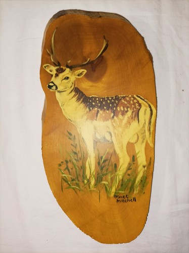 Hand painted fallow deer wild - fallow,