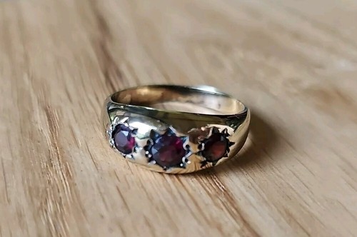 Gilded silver ring with - silver,