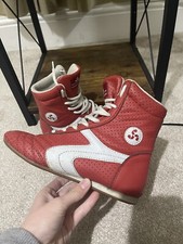 Bustagrip Boxing Shoes UK 3 Kids Trainers Shoes Boots Red Footwear Trainers