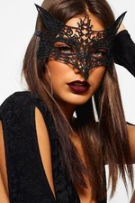 Ladies Eye Mask Foxy Venetian Masquerade Halloween Party Lace Fancy Dress New