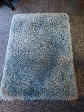 thick shaggy rug 120x170 cm duck egg blue