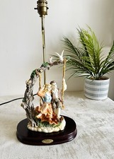 The Juliana Collection Couple On A Tree Swing Table Lamp