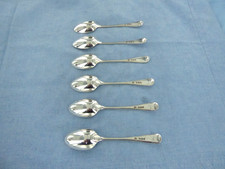 AN ANTIQUE SET OF SIX STERLING SILVER  OLD ENGLISH TEASPOONS,SHEFFIELD 1905.